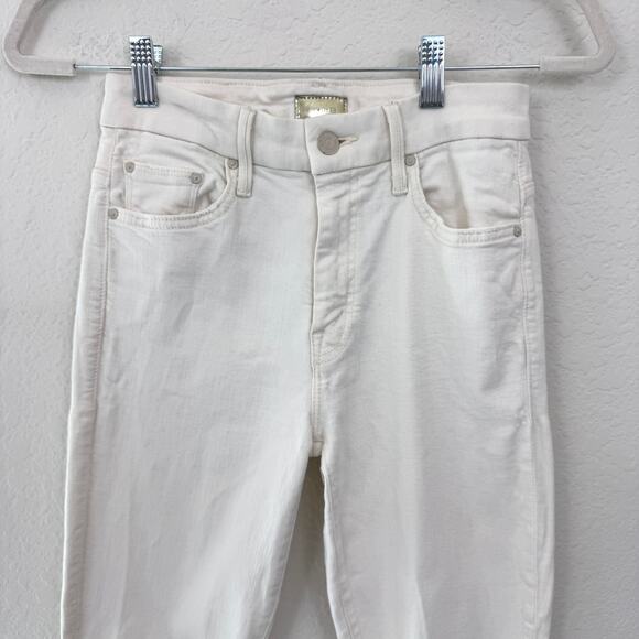 Mother Womens High Waisted Looker Denim Jeans Size 26 Skinny Whipping The Cream - Picture 4 of 12